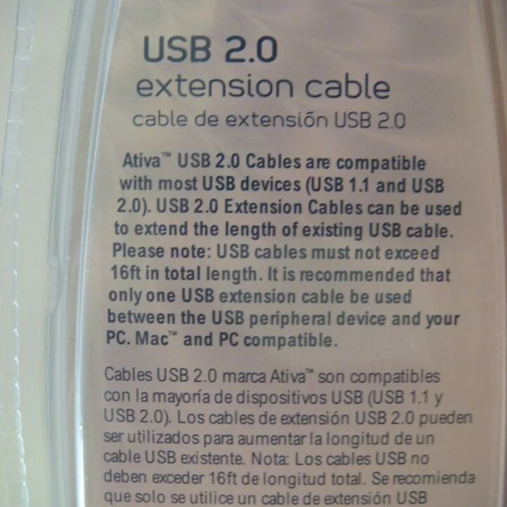 Ativa USB 2.0 Extension Cable 6 ft. USB-A Male to USB-A Female